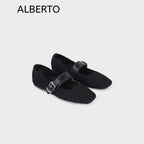 cushOn Women's Feya Knitted Mary Jane Shoes