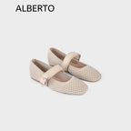 cushOn Women's Feya Knitted Mary Jane Shoes