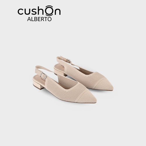 cushOn Women's Faelina Slingback Knitted Low Heeled