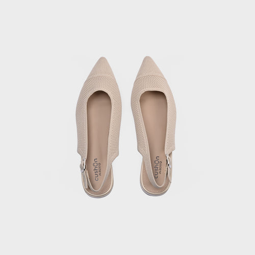 cushOn Women's Faelina Slingback Knitted Low Heeled