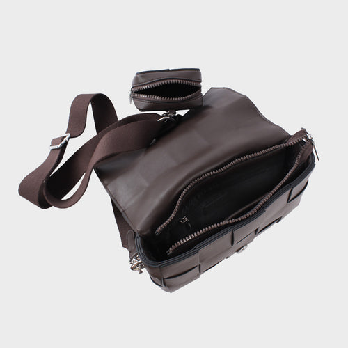 Men's Quin  Woven Crossbody Bag