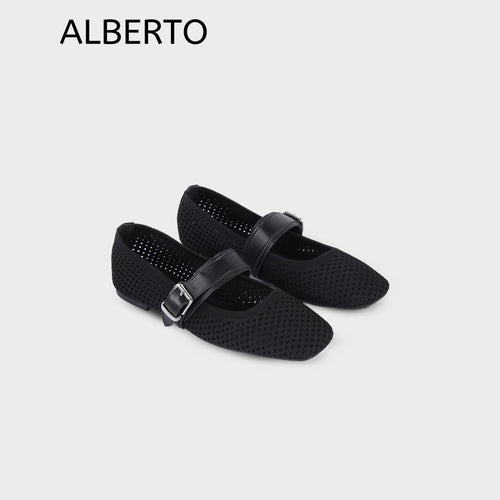 cushOn Women's Feya Knitted Mary Jane Shoes