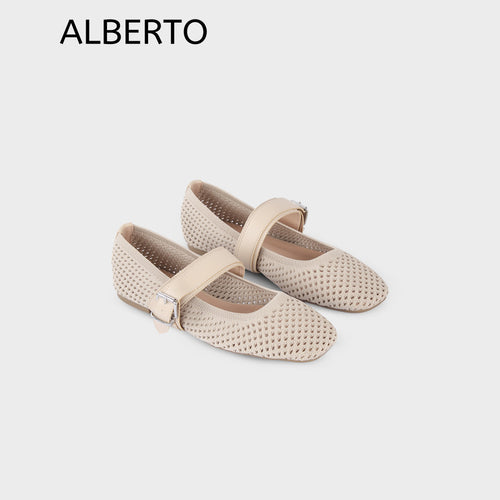 cushOn Women's Feya Knitted Mary Jane Shoes