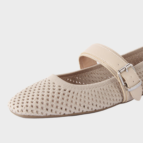 cushOn Women's Feya Knitted Mary Jane Shoes