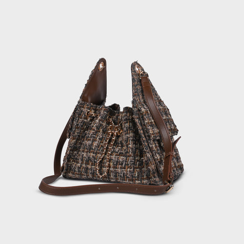 Women's Margate Bucket Tweed Shoulder Bag
