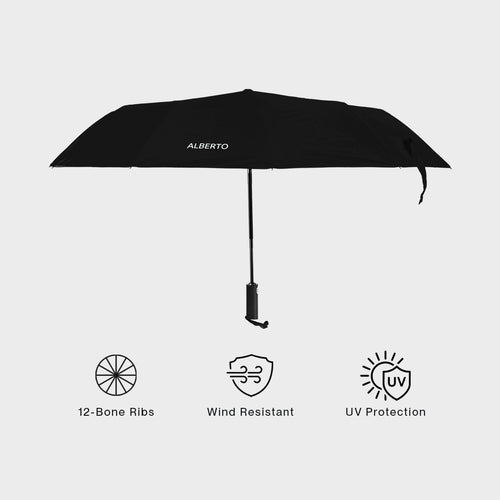 Gale Automatic Umbrella — 12-Rib Windproof with UV Protection