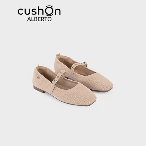 cushOn Women's Gabi Knitted Flat Shoes
