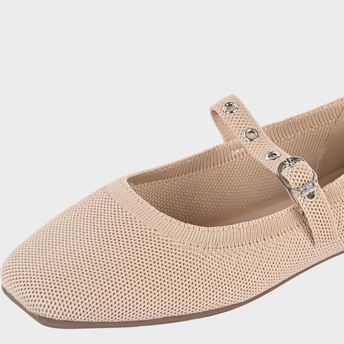 cushOn Women's Gabi Knitted Flat Shoes