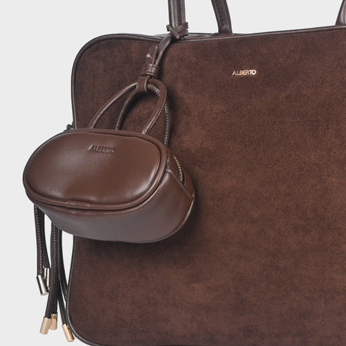 Women's Madison Maxi Suede Bowler Bag