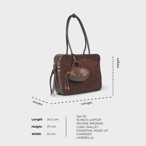 Women's Madison Maxi Suede Bowler Bag