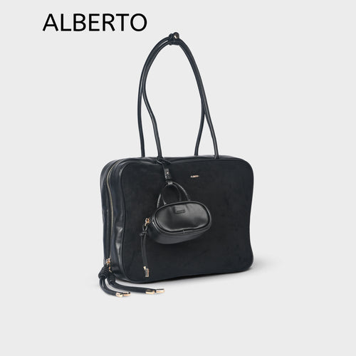Women's Madison Maxi Suede Bowler Bag